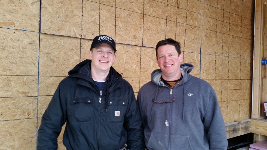 Darek and Shawn on a cold day at the jobsite.