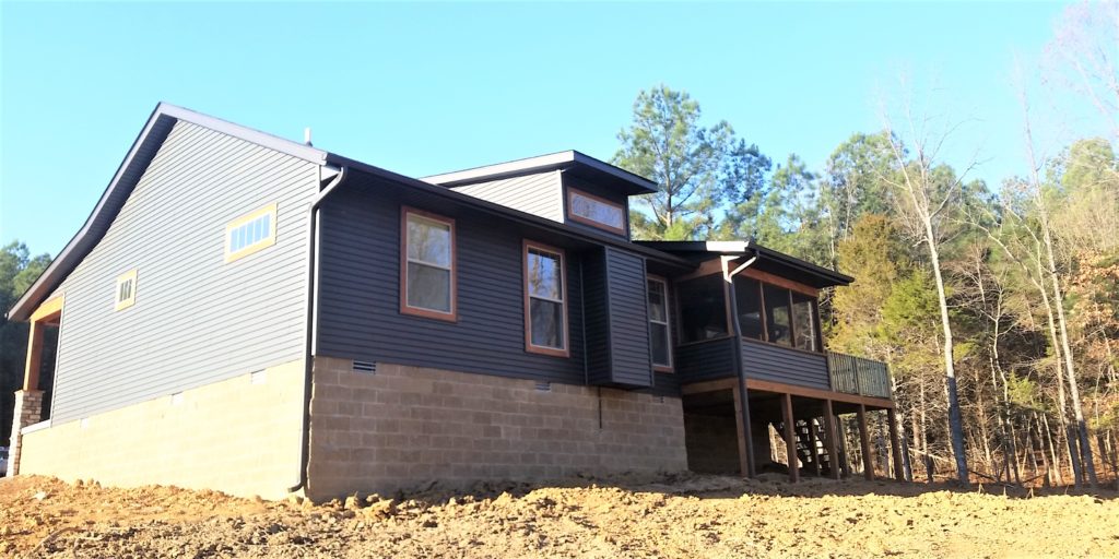 Another outside view of a corner of the house.